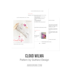 Cloud Wilma amigurumi pattern by Gutherz Design