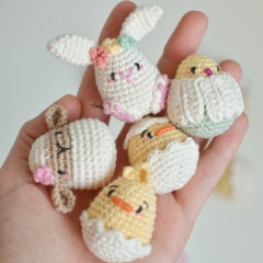 Mini Easter eggs amigurumi pattern by O Recuncho de Jei