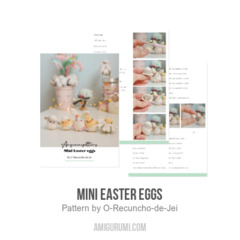 Mini Easter eggs amigurumi pattern by O Recuncho de Jei