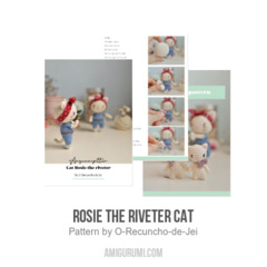 Rosie the Riveter Cat amigurumi pattern by O Recuncho de Jei
