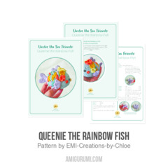 Queenie the Rainbow Fish amigurumi pattern by EMI Creations by Chloe