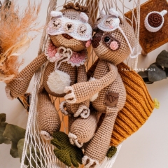 Lucian the Sloth with accessories  amigurumi pattern by FILLE handmade