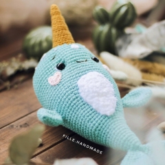 Pelagius the Narwhal or Whale amigurumi by FILLE handmade