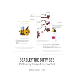 Beasley the Bitty Bee amigurumi pattern by Llama Lou Crochet