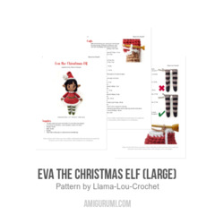 Eva the Christmas Elf (Large) amigurumi pattern by Llama Lou Crochet