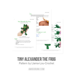 Tiny Alexander the Frog amigurumi pattern by Llama Lou Crochet