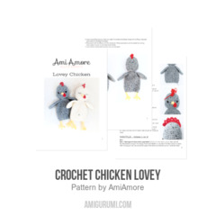 Crochet Chicken Lovey amigurumi pattern by AmiAmore