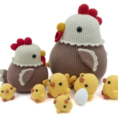Amigurumi Hen, Chick, and Egg