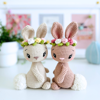 Blossom the Bunny amigurumi pattern by Sarah's Hooks & Loops