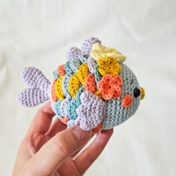 Queenie the Rainbow Fish amigurumi pattern by EMI Creations by Chloe