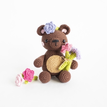 Coco The Bear amigurumi pattern by A Menagerie of Stitches