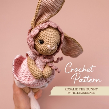 Rosalie the Bunny  amigurumi pattern by FILLE handmade