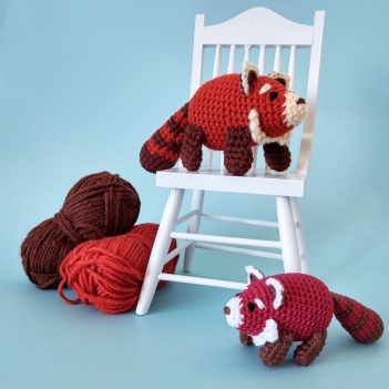 Lian the Lil Red Panda amigurumi pattern by Llama Lou Crochet
