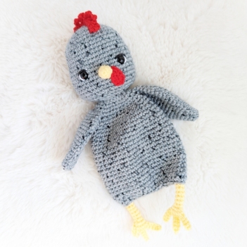 Crochet Chicken Lovey amigurumi pattern by AmiAmore