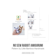 No Sew Rabbit Amigurumi amigurumi pattern by Little Bamboo Handmade
