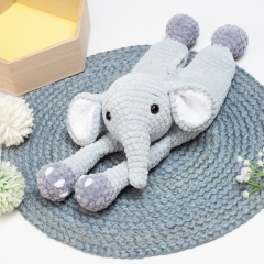 Elephant lovey snuggler amigurumi pattern by Diminu