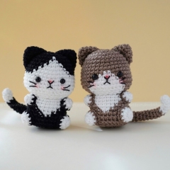 Pack of 6 Mini cats amigurumi by Khuc Cay