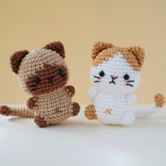 Pack of 6 Mini cats amigurumi pattern by Khuc Cay