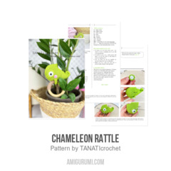 Chameleon rattle amigurumi pattern by TANATIcrochet