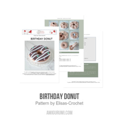 Birthday Donut amigurumi pattern by Elisas Crochet