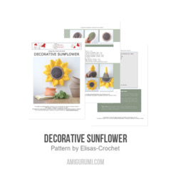 Decorative Sunflower amigurumi pattern by Elisas Crochet