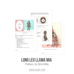 Long Leg Llama Mia  amigurumi pattern by Mrs Milly