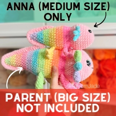 Anna the Medium Axolotl - No Sew amigurumi pattern by All From Jade