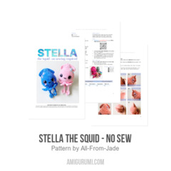 Stella the Squid - No Sew amigurumi pattern by All From Jade