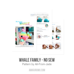Whale Family - No Sew amigurumi pattern by All From Jade