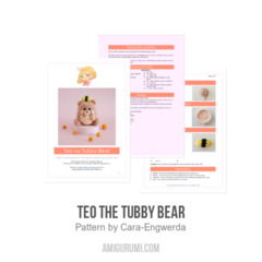 Teo the Tubby Bear amigurumi pattern by Cara Engwerda