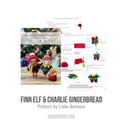 Finn Elf & Charlie Gingerbread amigurumi pattern by Little Bichons