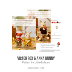 Victor Fox & Anna Bunny amigurumi pattern by Little Bichons