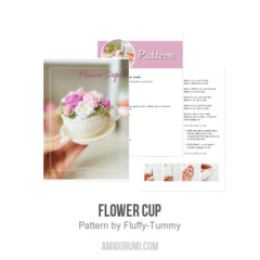 Flower cup amigurumi pattern by Fluffy Tummy