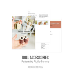 Doll accessories amigurumi pattern by Fluffy Tummy