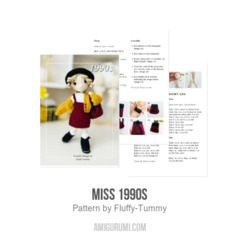 Miss 1990s amigurumi pattern by Fluffy Tummy