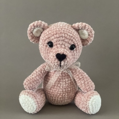 Pink Teddy amigurumi by CrochetThingsByB