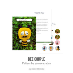 Bee couple amigurumi pattern by yarnacadabra