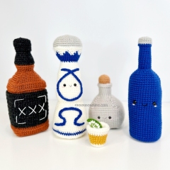 30 Wine & Spirits Crochet Patterns amigurumi by Knotmonster