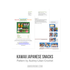 Kawaii Japanese Snacks amigurumi pattern by Audrey Lilian Crochet