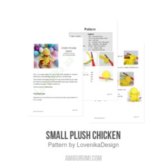 Small Plush Chicken amigurumi pattern by LovenikaDesign