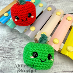 Aaron the Apple amigurumi by Alter Ego Crochet