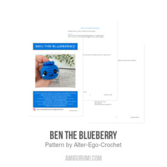 Ben the Blueberry amigurumi pattern by Alter Ego Crochet