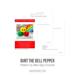 Burt the Bell Pepper amigurumi pattern by Alter Ego Crochet