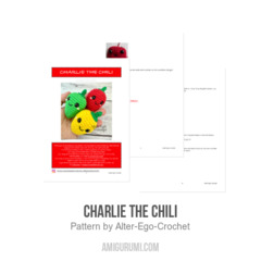 Charlie the Chili amigurumi pattern by Alter Ego Crochet