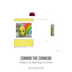 Connor the Corncob amigurumi pattern by Alter Ego Crochet