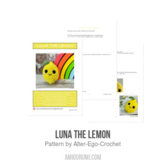 Luna the Lemon amigurumi pattern by Alter Ego Crochet