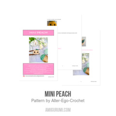 Mini Peach amigurumi pattern by Alter Ego Crochet