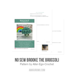 No sew Brooke the Broccoli amigurumi pattern by Alter Ego Crochet