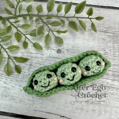 No sew Peas in a Pod amigurumi pattern by Alter Ego Crochet