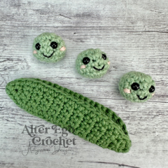 No sew Peas in a Pod amigurumi pattern by Alter Ego Crochet